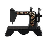 leasote Machine à coudre miniature pour maison de poupée, machine à coudre, décoration de meubles, haute réduction, noir