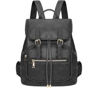 Leathario Petit Sac a Dos Femme Antivol, Sacs à Main Portés Dos Femme Léger Backpack Loisirs Casual en Cuir Vegan pour Voyage L'école Travail Université Collège Shopping