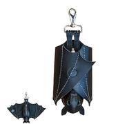 Leather Bat CIN Purse, Gothic Realistic Handmade Folding Bat Wallet with Zipper Pocket - CIN Purse, Cash Change Wallet, Keychain, Money Pouch,for Men and Women, Portable Mini Wallets