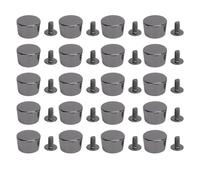 Leather Binding Rivets 20PCS | Zinc Alloy Heavy - Duty Fasteners for Belts/Handbags/Clothing Repair | 12mm Leathercraft Screw Rivets Kit (Silver Black)