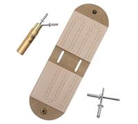 Leather Board Game Set, Upgraded Boařd Game with 2 Track Boards and 4 Metal Pegs, Portable Compact Classic Ğame for Indoor Outdoor Entertainment, Family Travel Gaмe, 1 Set