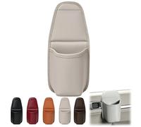 Leather Car Door Cup Holder, Wide-Mouth Auto Organizer for Drinks & Phone | Multi-Function Leather Storage Bag Drink Holder,Organizer de gobelet auto mince à adhésif pour berlines véhicules électriques