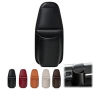 Leather Car Door Cup Holder, Wide-Mouth Auto Organizer for Drinks & Phone | Multi-Function Leather Storage Bag Drink Holder,Organizer de gobelet auto mince à adhésif pour berlines véhicules électriques