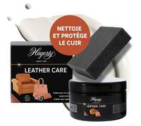 Leather Care Produit de nettoyage pour le cuir 250 ml I Crème incolore efficace pour nettoyer,satiner et entretenir le cuir I