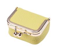 Leather Coin Purse - Coin Purse Pocket Size, for Women, Small Makeup Organizer Portable, Purses with Kiss Lock Closure, for Credit Card Keys, Headset, Lipstick, Cash Mini Clutch Pouch Travel