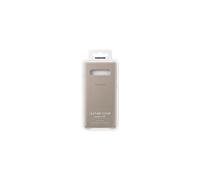Leather Cover EF-VG973 - Coque de protection pour téléphone portable - cuir - gris - pour Galaxy S10, S10 (Unlocked), S10 Enterprise Edition