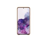 Leather Cover EF-VG985 - Coque de protection pour téléphone portable - aluminium, cuir - brun - pour Galaxy S20+, S20+ 5G