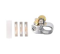 Leather Craft Cutter Finger Knife Ring Professional Belt Cutting Tool with 3 Blades for DIY Leathercraft Accessories Chrome Plated Cast Steel Brass Silver Christmas Gifts