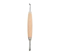 Leather Craft Modeling Carving Tools, DIY Leather Press Rub Tool With Lightweight Wooden Handle, Grooving Tools Carving Tool Modeler Stylus Doublesided Leathercraft Tool, 17.6cm