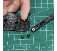 Leather Craft Perforatrice creuse pour perceuse électrique, acier au carbone 71 mm avec tige hexagonale 6,35 mm, compatible avec cuir, plastique, caoutchouc, vinyle, synthétique (1#)