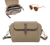 Leather Crossbody Bag,Vintage Shoulder Bag with Adjustable Strap,Mini Casual Lightweight Handbag for Women