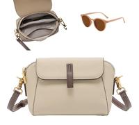 Leather Crossbody Bag,Vintage Shoulder Bag with Adjustable Strap,Mini Casual Lightweight Handbag for Women