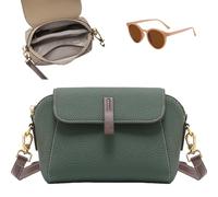 Leather Crossbody Bag,Vintage Shoulder Bag with Adjustable Strap,Mini Casual Lightweight Handbag for Women