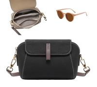 Leather Crossbody Bag,Vintage Shoulder Bag with Adjustable Strap,Mini Casual Lightweight Handbag for Women