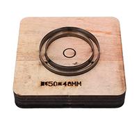 Leather Cutting Mold with Round Wooden Base, Leather Die Cutting Mold, Precision Alloy Steel Blade for Clean Cuts on Leather and Paper, Birch Handle Craft Tool for DIY Earrings and