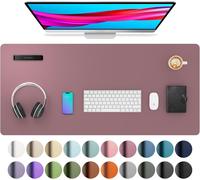 Leather Desk Mat,Mouse Pad,Office Mat,Non-Slip PU Leather Desk Blotter,Laptop Desk Mat for Office and Home (91 x 43 cm,Purple)