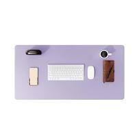 Leather Desk Pad Protector Mouse Office Mat Waterproof Non-Slip PU Computer Pour Bureau(Light Purple,80x40 cm)