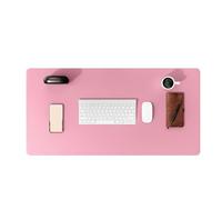 Leather Desk Pad Protector Mouse Pad Office Desk Mat Waterproof Non-Slip PU Leather Computer Desk Pad Pour Bureau(Pink,60x35 cm)