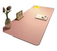 Leather Desk Pad, PVC Table Mat for Office & Home, Waterproof Anti-Slip Blotter, Multi-Size Laptop Writing(Pink,50 * 120cm)