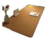 Leather Desk Pad, PVC Table Mat for Office & Home, Waterproof Anti-Slip Blotter, Multi-Size Laptop Writing(Brown,50 * 120cm)