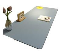 Leather Desk Pad, PVC Table Mat for Office & Home, Waterproof Anti-Slip Blotter, Multi-Size Laptop Writing(Blue,50 * 100cm)