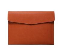 Leather Document Bag, Business Information, A4 Folder, Office Supplies, Storage(Brown)