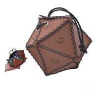 Leather for pour d20 Dice Bag Polyhedral Dice Pouch Drawstring Bag for RPG Board Game