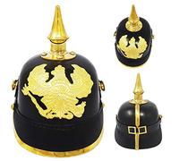 Leather German Pickelhaube helmet Prussian Brass Spiked Helmet