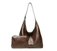 Leather Hobo Bag - Relaxed Versatile Silhouette | Adjustable Strap Retro Slouchy | Working Women Travelers Commuters Daily Errands Vacation Shopping Dating Lightweight Soft Eco Friendly Faux Leather C