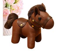 Leather Horse Bag Charm | Cute Car Ornament Year of The Plush Doll for Kids Teens Adults Fashion Enthusiasts Students Collectors Animal Lovers Birthday Party School