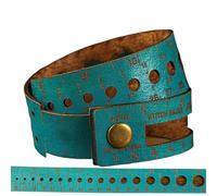 Leather Measuring Ruler - Wrist Wrap Ruler And Marker Storage Tool For Crocheting Knitting Embroidery | Soft Leather With Clear Markings, Adjustable Strap For Weaving Stitching And DIY Craft Projects