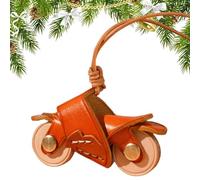 Leather Motorcycle Ornaments, Vintage Mini Motorcycle Hanging Decoration for Christmas Tree, Motorcycles Keychain for Bags,Car,Home Decor