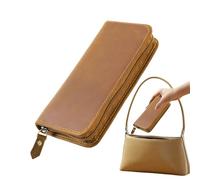 Leather Pen Case - Compact Pencil Pouch | Three Slot Pen Storage Holder for Artist Journaling, Multipurpose Pencil Organizer Pouch, Pencils Storage Case, Travel Stationery Holder for Office School