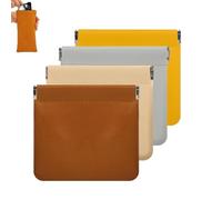 Leather Pouch - Personalized Snap Leather Storage Bag, Mini Portable Cosmetic Bag for Lipstick Glasses, Travel & Daily Use (B-4pc)