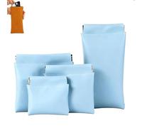 Leather Pouch - Personalized Snap Leather Storage Bag, Mini Portable Cosmetic Bag for Lipstick Glasses, Travel & Daily Use (H-4pc)