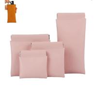 Leather Pouch - Personalized Snap Leather Storage Bag, Mini Portable Cosmetic Bag for Lipstick Glasses, Travel & Daily Use (G-4pc)