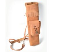 Leather Pro Impact Porte-carquois fait à la main en daim véritable | Léger et réglable avec poche de rangement | Durable et confortable