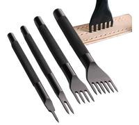 Leather Prong Puncher, Belt Hole Puncher, Leather Punch Tool, Prong Lacing Stitching Punch, Professional Working Hand Tool Kit, Belt Puncher, 1/2/4/6 Prong Lacing Stitching Punch for Leather Craft
