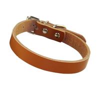 Leather Puppy Collars - Soft Touch Padded, Dog Neck Strap, Adjustable Pet Walking Band | Handmade Canine Control Belt with Smooth Inner Lining Supporting Comfort Handling Training Guidance