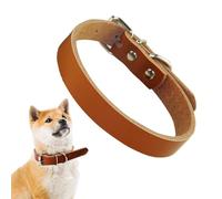Leather Puppy Collars - Soft Touch Padded, Dog Neck Strap, Adjustable Pet Walking Band | Handmade Canine Control Belt with Smooth Inner Lining Supporting Comfort Handling Training Guidance