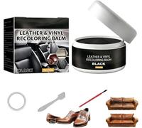 Leather Repair Paste - Fills Scratches & Scuffs,Restores Texture,Leather & Vinylre Coloring Balm, Leather Scratch Polish for Bags, Belts, Car Seats, and Armchair, Easy to Use (Black)