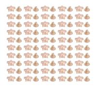 Leather Rivets Screws Set 50 Sets Zinc Alloy Five Pointed Star Rivet 4.5mm PH Screw Kit for Leathercraft Binding Belts Handbags Shoes Clothing Leather Bracelets Christmas Gifts (Gold)