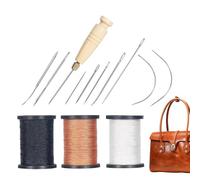 Leather Stitching Kit - Leatherworking Tool Set | Leatheer Kits For Beginner | Leatheer Working Kit Leathers Sewings Leathers | Sewing Thread Needle Awl For Leather Carpet Sofa Seat Sewing Repair
