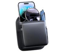 Leather Storage Bag for Car Air Vents - 5.91x4.13 Inches Car Vent Storage | Pu Leather Phone Holder | Automotive Vent Pouch Box for Daily Commuting Long Distance City Driving Travel Road Trip Weekend