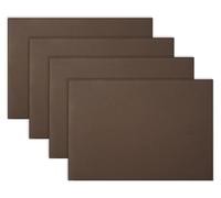 Leather Table Mats Set of 4, Dual-Sided Placemats Waterproof Non-Slip Washable Place Mats for Home, Hotel, Indoor, Outdoor(Dark Brown)