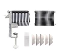 Leather Table Top Lace Cutter Manual Feed Professional Leather Strap Cutter Tool for Fringe Braiding Strip Belts Lace Crafting Iron Material with 5 Blades Included