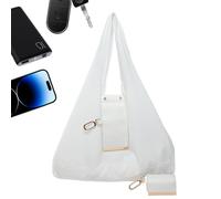 Leather Tote Bag - Foldable Pouch Trendy Compact, Shopping Hand Tote Pu Leather Expandable Bag for Women Students Girls, Travel Outdoor School Office Work Shopping | Picnic Daily Outing