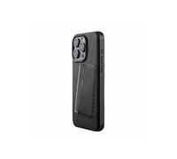 Leather Wallet Case iPhone 15 Pro Max Noir - MUJJO-CL-042-BK