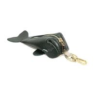 Leather Whale Coin Purse with Zippers Keychain Change Coin Pouches Card Holder Keychains for Women Girls Small Change