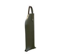 Leather Wine Bags, Reusable Gift Tote Pouch For Picnics, Carrier For Bottles, Reusable Liquor Bags, Single Bottle Wine Carrier Portable Reusable Leather Champagne Carrying Tote For Restaurants, vert